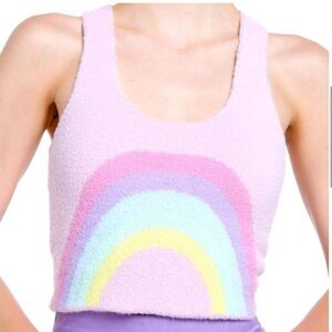 Sweet society cute soft fuzzy cropped tank top NWOT size M
